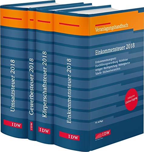 Preisvergleich Produktbild Steuer-Paket 2018: Ertragsteuern und Umsatzsteuer: Veranlagungshandbücher: Einkommen-, Körperschaft-, Umsatz- und Gewerbesteuer 2017 (Gesamtabnahme)