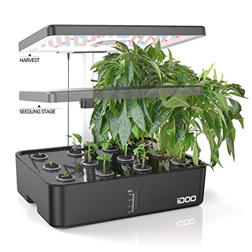 iDOO Hydroponics Growing System Indoor Garden with LED Grow Light...