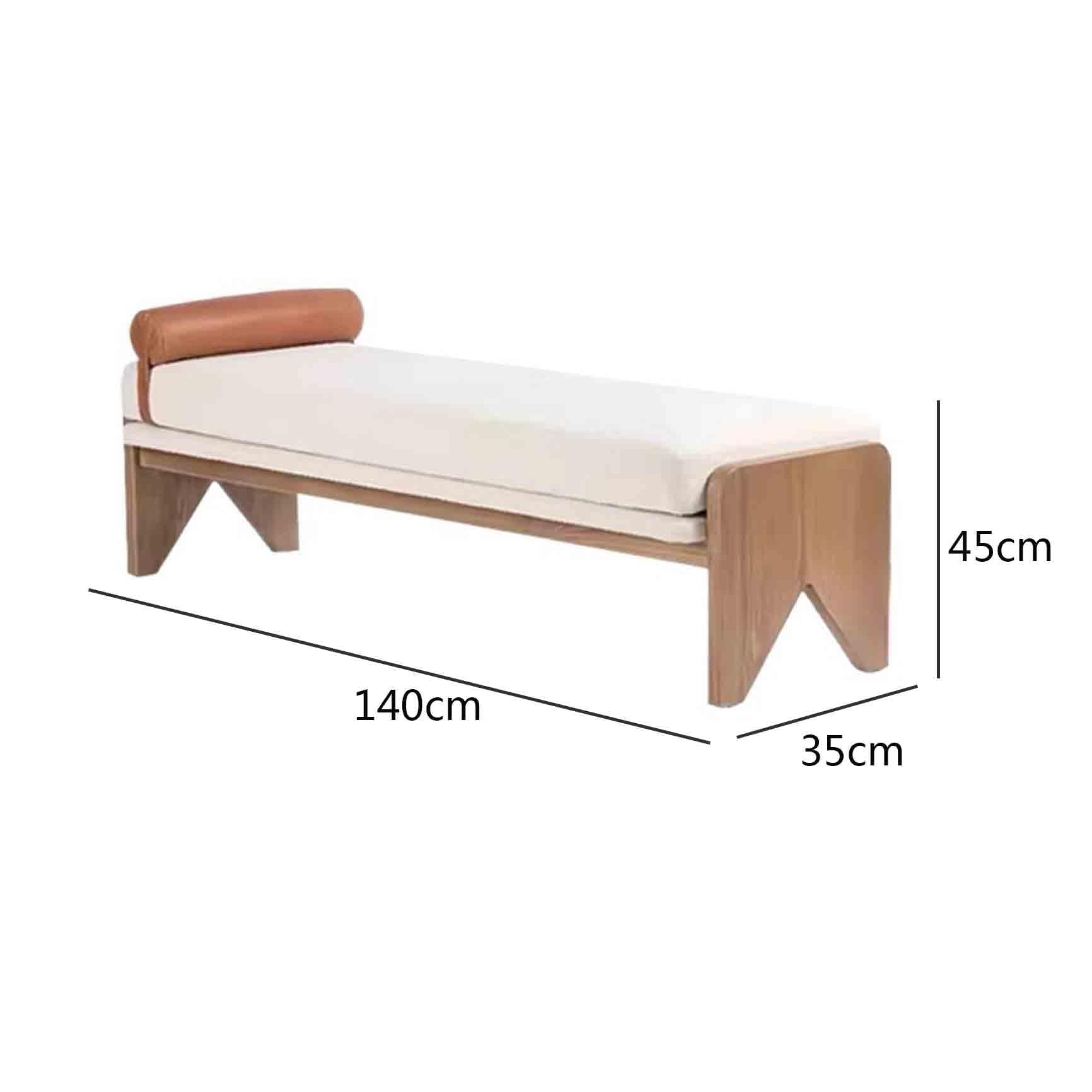 Drewniana ławka wejściowa na buty, sofa i koniec łóżka, stylowe siedzisko do przewijania w domu i przechowywania w przedpokoju (duża)