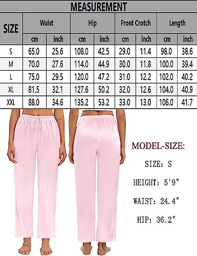 Swomog Women Silk Pajamas Bottoms Comfy Stretch Pajama Pants Soft Sleeping Bottoms Drawstring Lounge Pants Trousers Pj Pants #TOP5