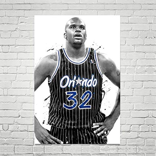 Amazon Com Shaquille O Neal Poster Shaquille Oneal Art Print Orlando Magic Poster Basketball Wall Art Basketball Poster Basketball Decor Sports Art Print Man Cave Handmade