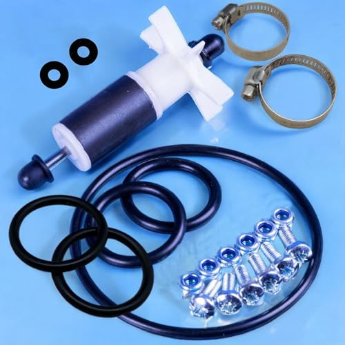 JZSMY Replacement Impeller for Lay-Z-Spa #58113 P4071 Fix E02 for Lazyspa Pump Impeller for Coleman Hot Tub Water Pump Impeller + Shaft + Gaskets + Screws + Fastener