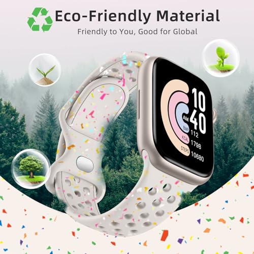 CeMiKa Sport Straps Compatible with Apple Watch Strap 38mm 40mm 41mm 42mm for Women Men Eco-friendly Recyclable Silicone Breathable Wristband for iWatch Series 10 9 8 7 6 5 4 3 2 1 SE - Image 2