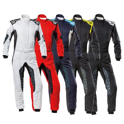 OMP RACING, Men's Suit (Red/Black, Medium/Large)