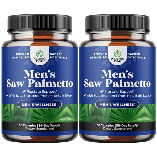 Saw Palmetto with Beta Sitosterol - Prostate & Hair Health Supplement (2 Pack)