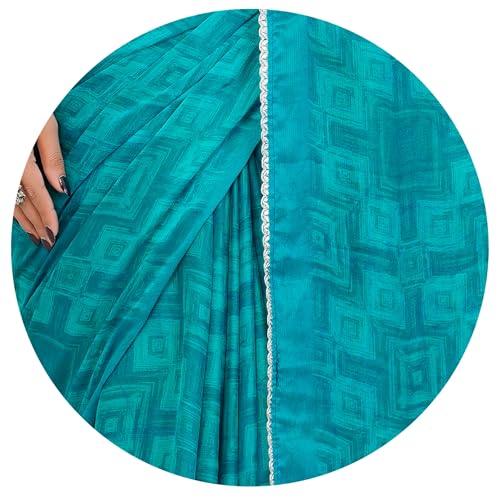 Image of MIRCHI FASHION Women's Chiffon Floral Printed Saree with Blouse Piece
