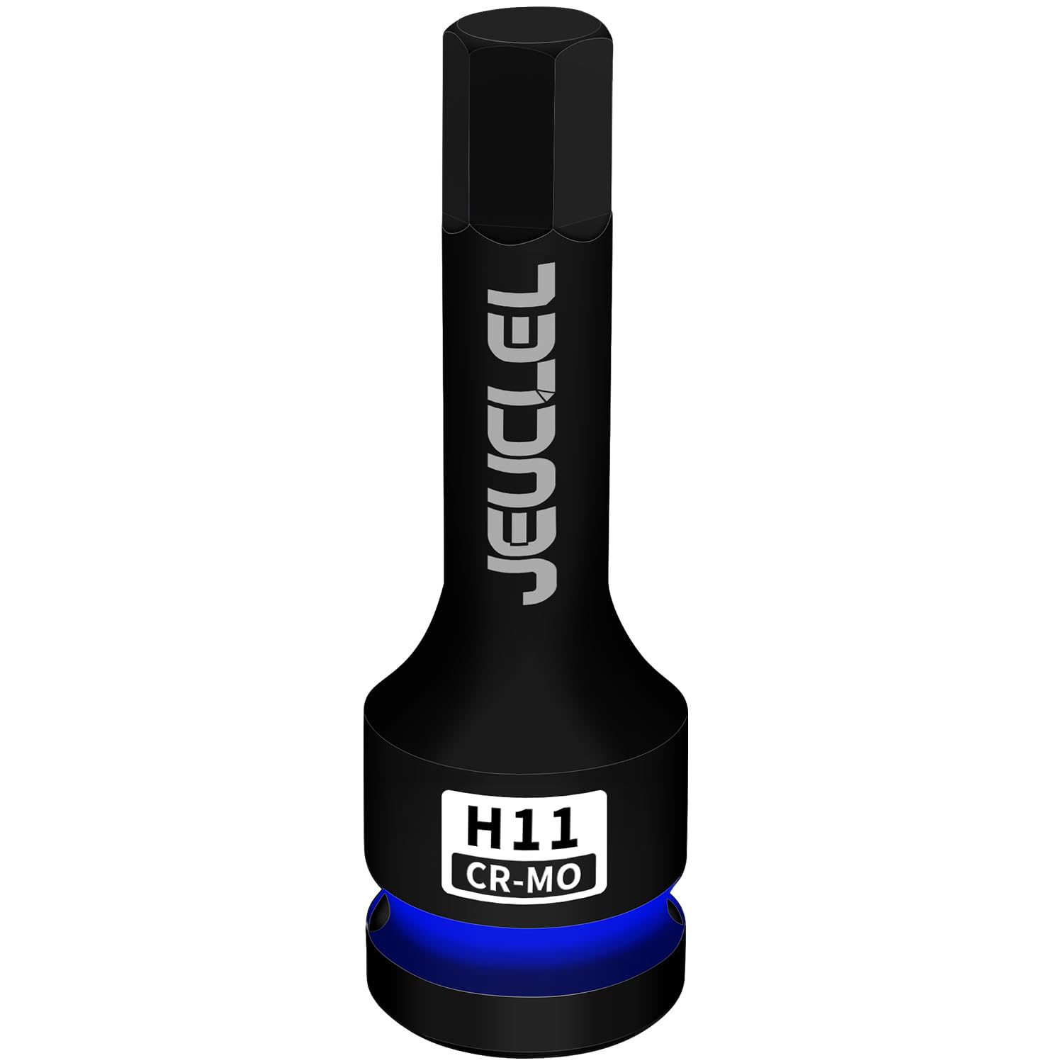 Jeuclel Black 11Mm Hex Impact Bit Socket, H11 1/2-Inch Impact Drive Allen Socket, Cr-Mo Steel Lengthen Hex Screwdriver Adapter For Electric Ratchet Wrenches Fastening Screws