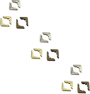 VILLCASE 360 Peças De Cantos De Metal Protetor De Canto De Metal Protetores De Decoração Amarela Protetores De Cantos De Menu Protetores De Pasta Cantos De Guarda De Página De Metal Álbum