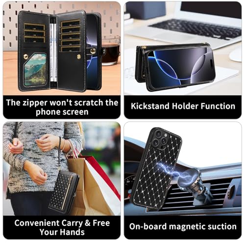 Étui portefeuille iPhone 13 Pro Max anti-chute avec coque détachable - 5