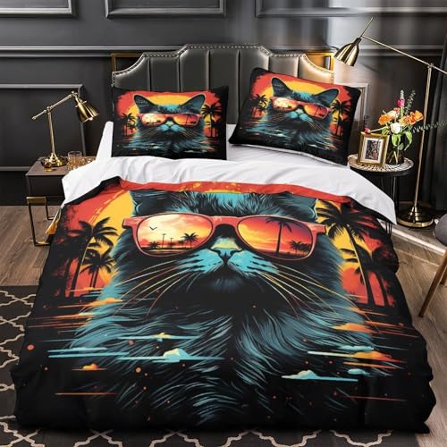 Housse de couette microfibre résistante motif cochon 3D respirante