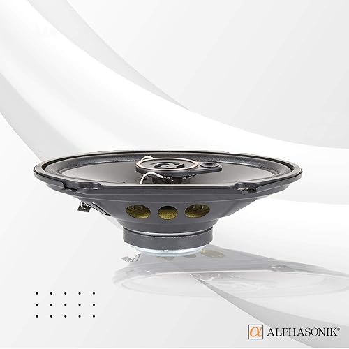 Miniatura 4 de Alphasonik Altavoces AS268P, 2 pares de altavoces de 3 vías de 6 x 8 y 350 W máximo, 4 ohmios, calidad premium, audio para puerta para coche