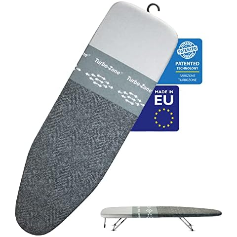 Bartnelli Smart Hanger Tabletop Ironing Board | Designed and Made in Europe with New Patent EZ Glide Technolgy, & Park Zone, European Quality and Innovation (Size-34x12) Cover
