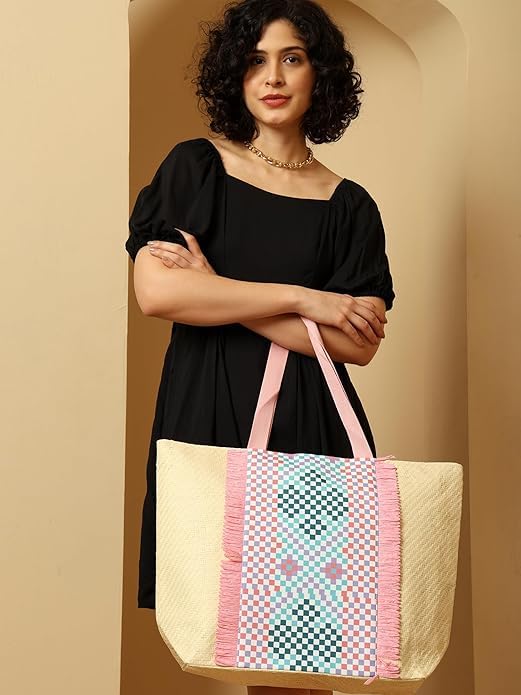 Image of ASIAN Tote Bag for Women | Stylish Office bag & Canvas Travel Handbag | Shopper and Shoulder Bag Lightweight Handbag with Multi Compartment | Travel, Office, Gym & Daily Use
