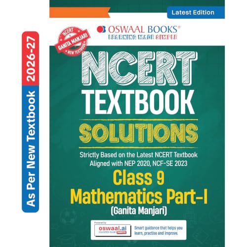 Image of Oswaal NCERT Textbook Solutions Mathematics Part-1 (Ganita Manjari) , Class 9 (NCERT) | Revision Notes, Mind Maps, Solved Intext & Exercise Questions | Oswaal AI