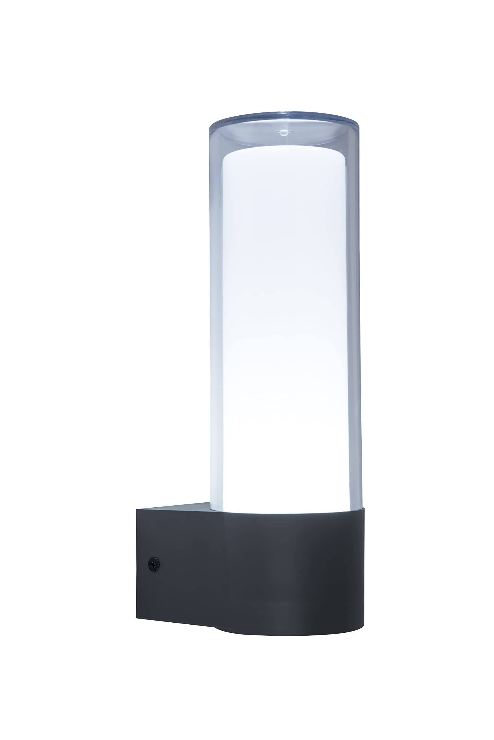 Lampada da parete a LED Smart-Home Dropa, moderna lampada da esterno in alluminio antracite, RGB, controllo app, compatibile con Alexa/Google, colore della luce regolabile