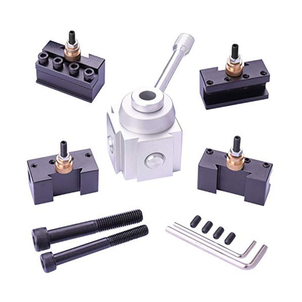 Littimoon Mini Lathe Quick Change Tool Holder and Tool Holder Multifid Tool Holder Tool Holder, 120034 Tool Kit, Easy Install