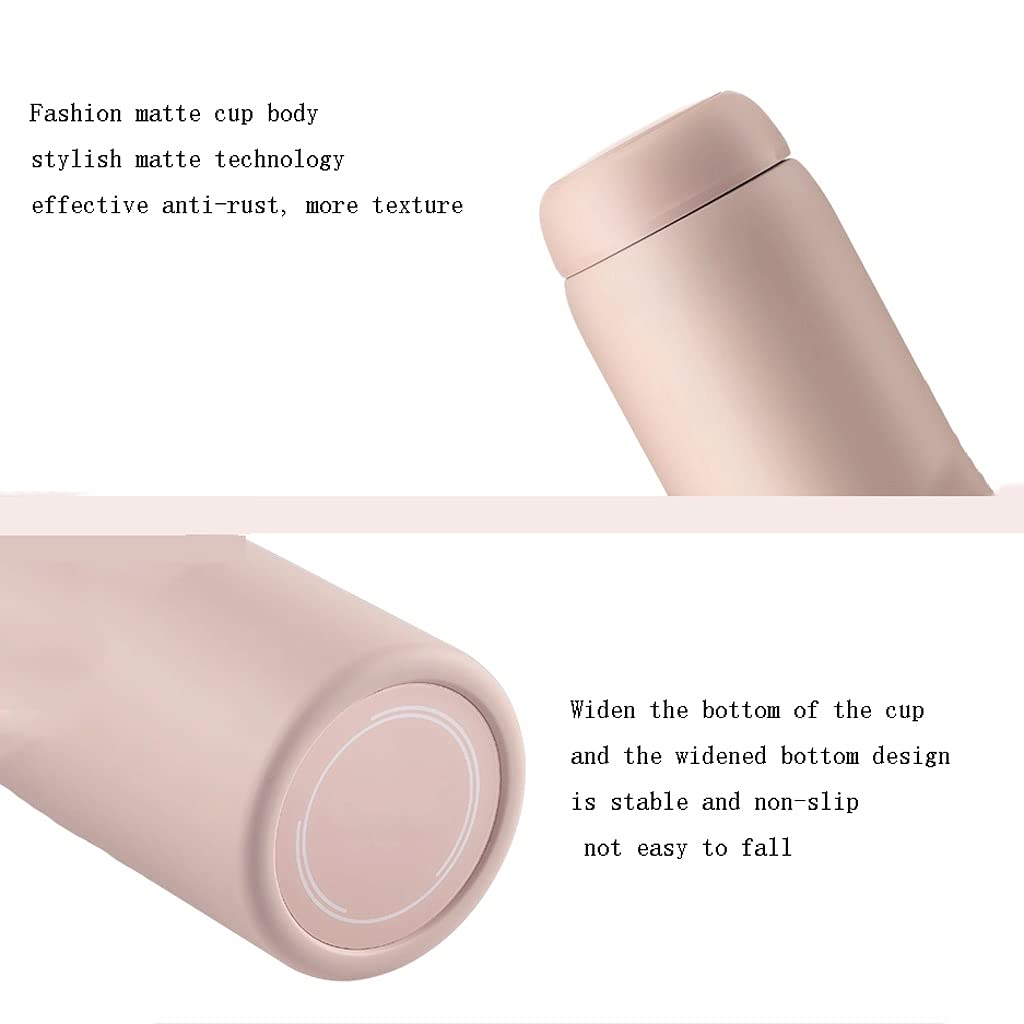 Breitmaul 316 Edelstahl-Wasserflasche mit dichtsicherer Wärmeerhaltung Eine Vielzahl von Farben erhältlich (Color : Pink, Größe : 450ml)
