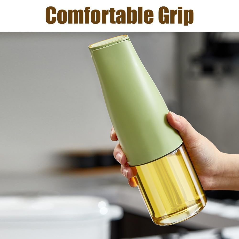 Bottiglie Di Vetro Per Olio E Aceto Con Beccuccio Antigoccia - 500 Ml, Confezione Da 2, Per Cucina E Barbecue - Foto 2