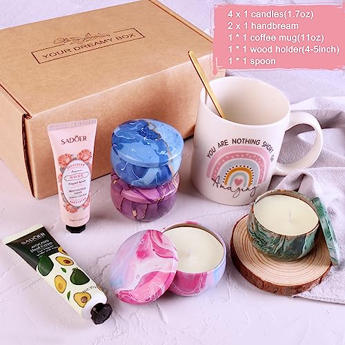 Birthday Gifts For Women, Gift Set For Best Friend Her Mom Sister Wife, Mothers Day Gifts For From Daughter, Teachers Day Personalized Thank You Gifts, Scented Candles Gifts, Coffee Mug, Hand Cream #TOP7