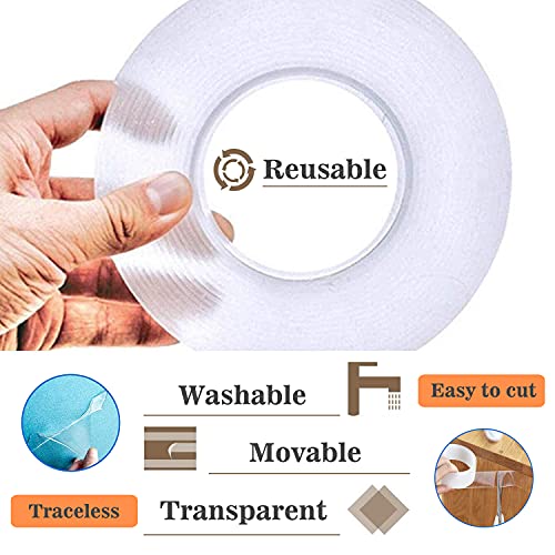 Euiooctory 5 Metri Nastro Biadesivo Extra Forte