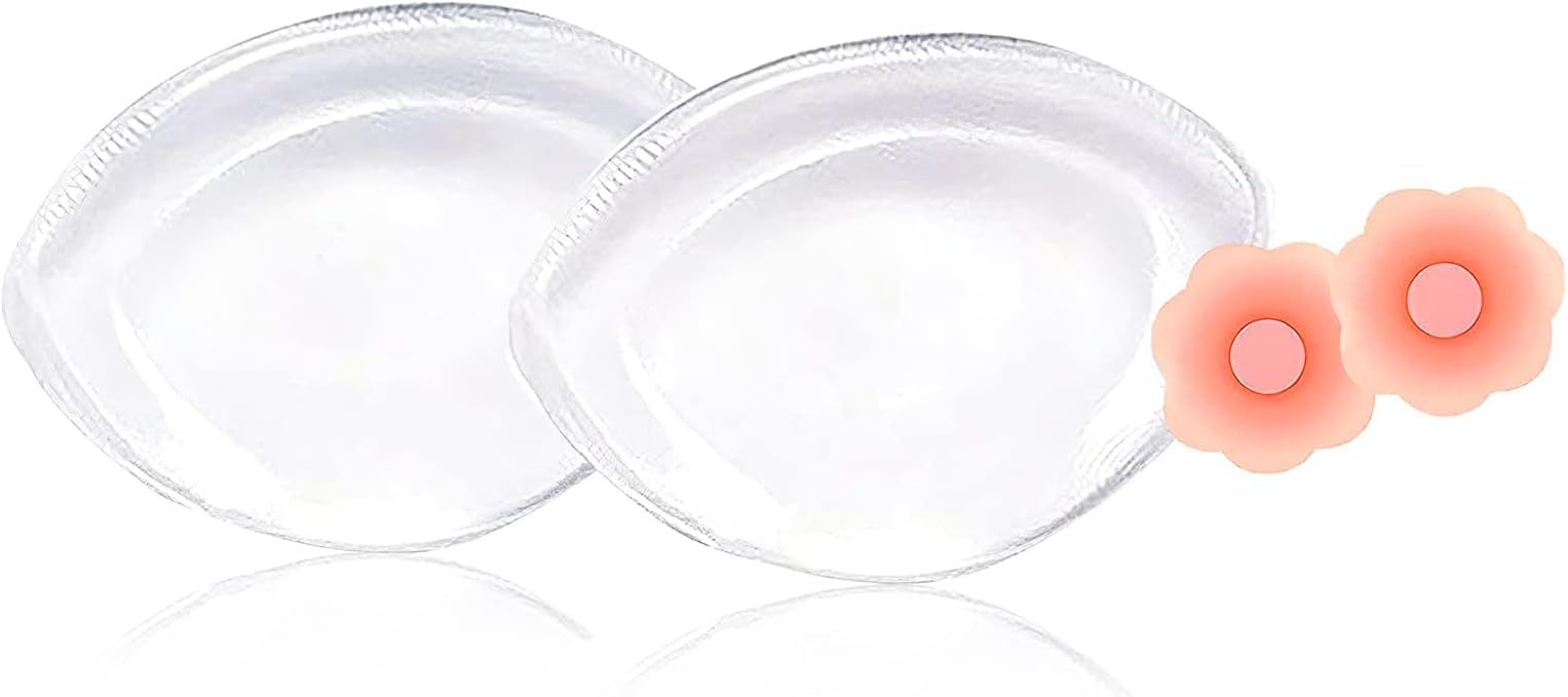 Silicone Bra Inserts Breast, Bra Pads Inserts Clear Enhancers Gel Bra Push Up Pads for Women