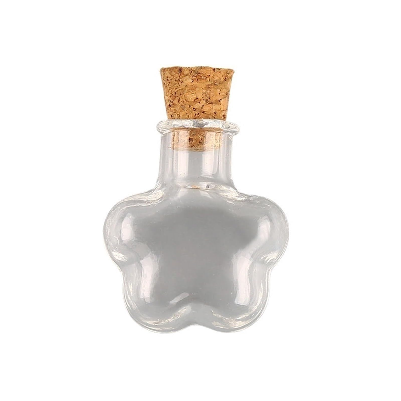 Loacea Decorative Glass Jar 5pcs Cork Stoppers Mini Empty Glass Bottles, Decorative Jars Wedding Holiday Small Containers(23 * 20mm)