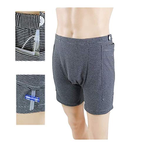 JJZXPJ Catheter Underwear?Incontinence Care Trousers Washable Urinate Drainage Bag Pants Ostomy Drainage Bag Care Clothes Suitable for Abdominal Surgeries Patient (Color : Man, Size : XL)