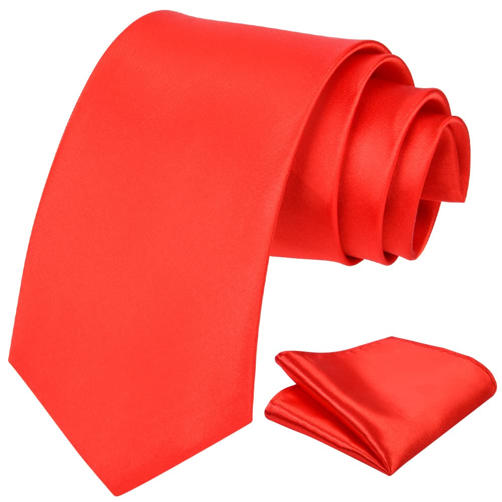 Aomig Corbatas de Hombre Modernas, Corbata de Color Solido Clásico con Pañuelos Hombre Bolsillo, Accesorio Traje Hombre para Business Fiesta Boda, Regalos Originales para Hombre