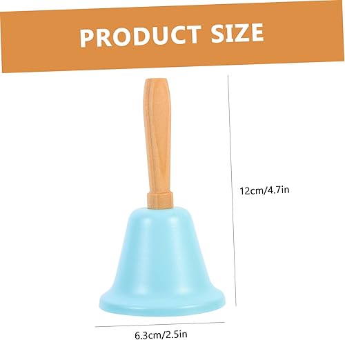 Vista 5 de NUOBESTY 2pcs Christmas Bells Cow Bells with Handles Bell Hand Wedding Hand Bell Desk Ringbell Service Metal Bell Serveice Bell Outdoor Kid Toys