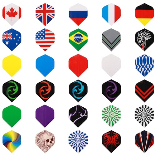 Deetenks 90PCS Dart Flights 30 Sets Dart Standard Flights Replacement Feather Tail Wing Dart Accessories - Image 2