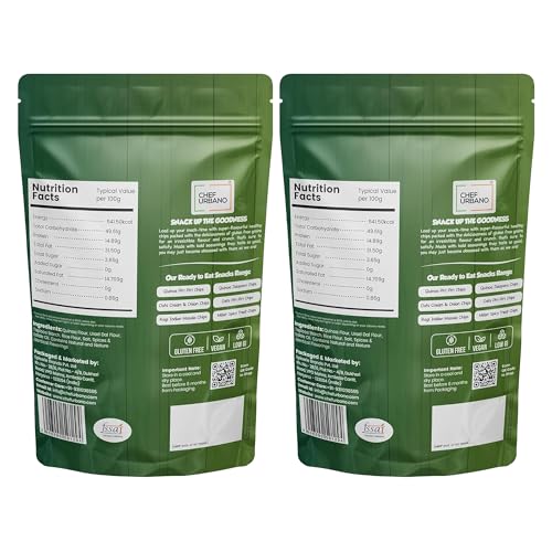 Image of Chef Urbano Quinoa Chips Jalapeno 85g PACK OF 2 | Gluten Free | | Vegan | Low GI| Crunchy Healthy Snacks | High Protein and Fiber Rich | Good for Diet | Good for Kids