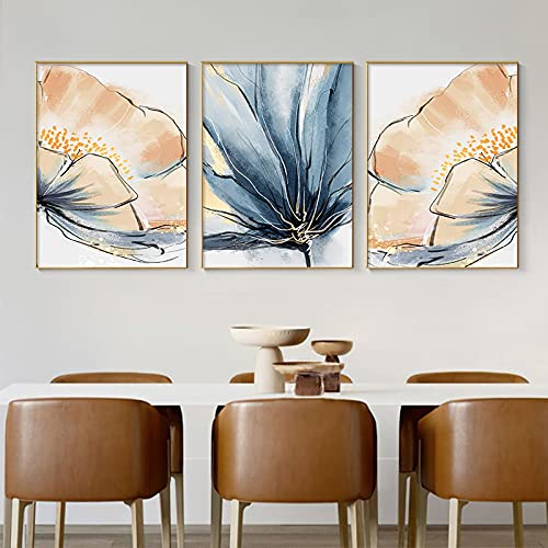 Affiches de fleurs abstraites toile art sans cadre pour remplacer vos vieux posters flous 3x 50x70