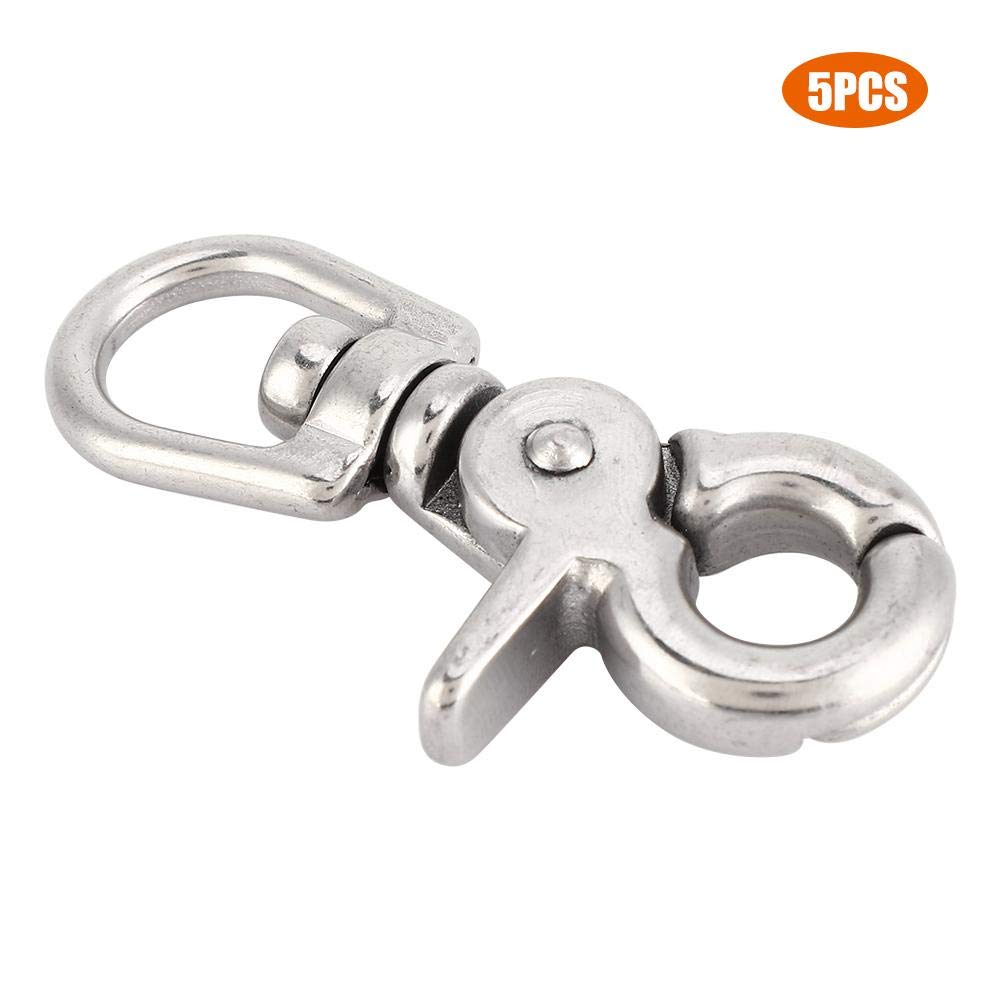 Wbestexercises - Moschettone Girevole in Acciaio Inox per Barche, 5pcs