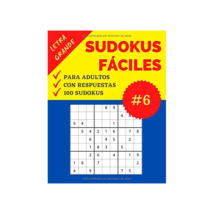 Buy Sudokus F ciles Para Adultos Letra Grande Parte 6 100 Sudokus 