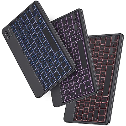 Emetok deutsche Bluetooth Tastatur für alle iPad-Modelle/iPhone Cover
