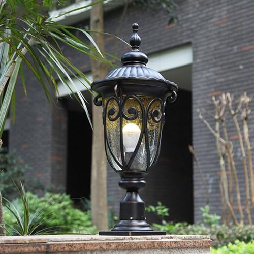 Lámpara de poste impermeable IP65 con casquillo E27 para iluminar patios de forma automática 4