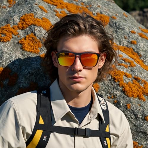 Polarized Sunglasses for Men, Fashion Square Frame, 3 Pack2