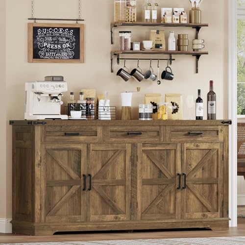 TEENFON Farmhouse Buffet Cabinet