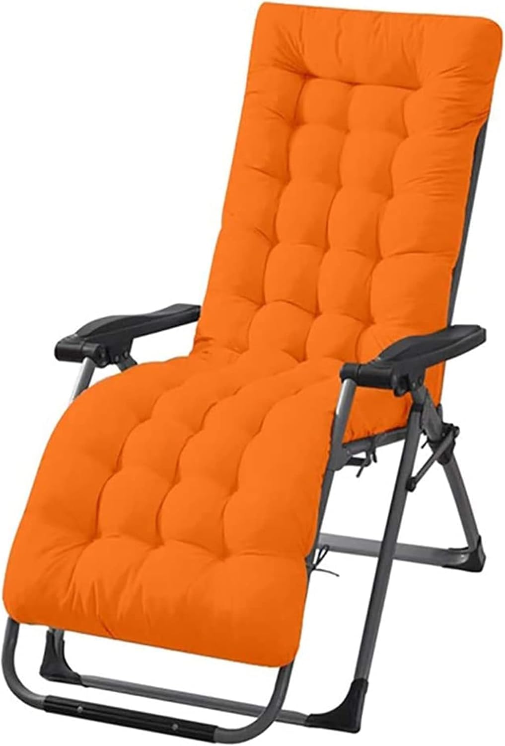 Xing Cuscino per Sedia a Dondolo con Schienale Alto, Ricambio per Lettino Prendisole da Giardino, Patio, Lounge, Cuscino Reclinabile, Arancione, Imbottitura in Cotone Perlato