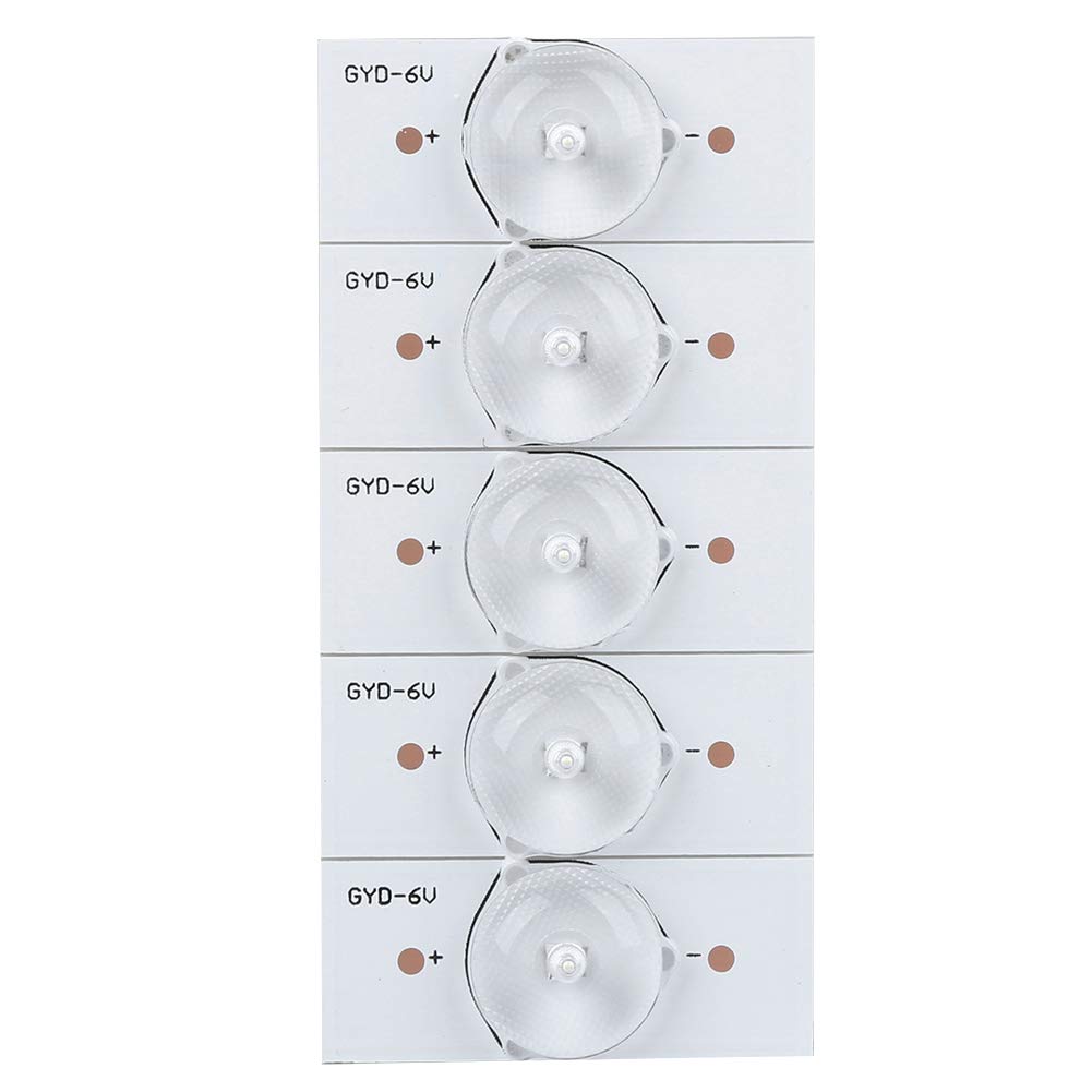 Perles de lampe SMD, perles lumineuses à usage général avec filtre à lentille optique couleur de lumière blanche pour réparation de TV LED 6V(20 Pcs)