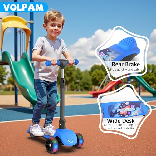 Image of VOLPAM C001 /C003 Electric Scooter for Kids, 80W /250W Motor, 5-10 Mph Safe Speed, Long Range 10 /5Miles