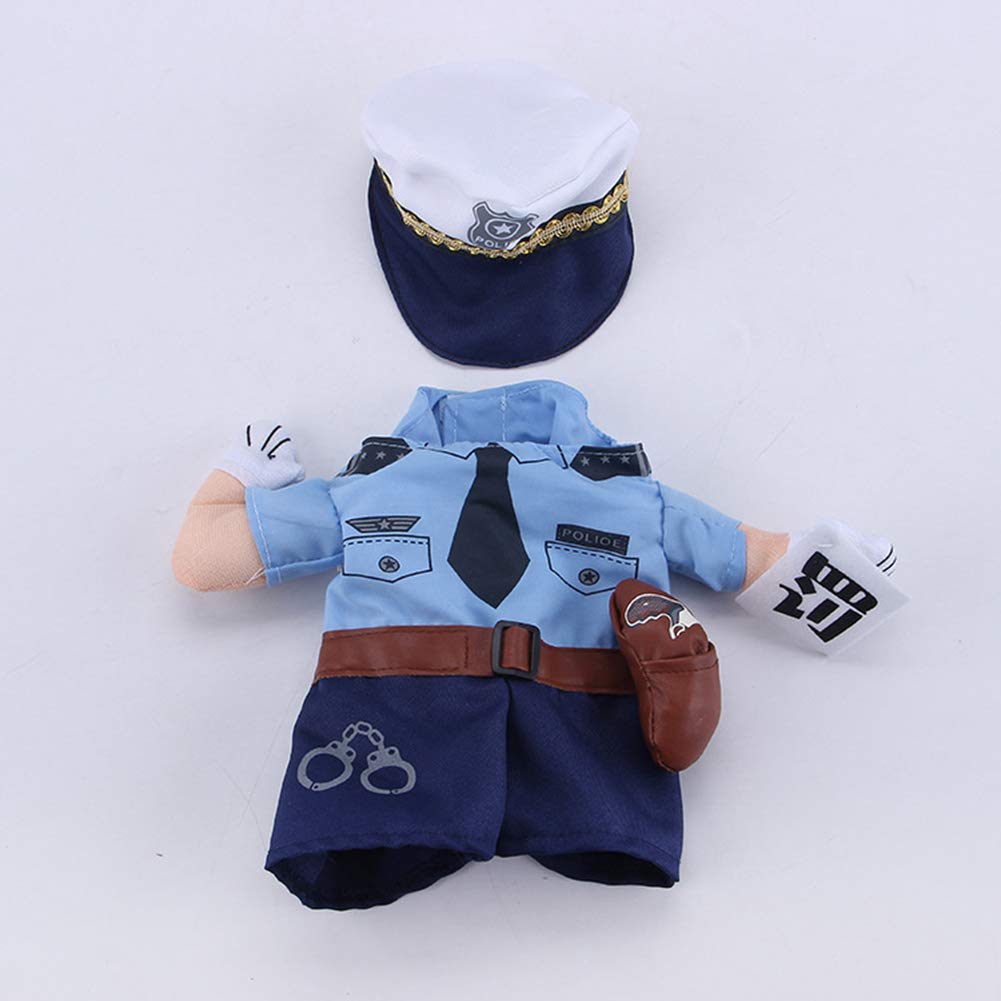SMDARROY Funny Policemen Jacket Suit Super Cute Costumes for Small Dogs Cats