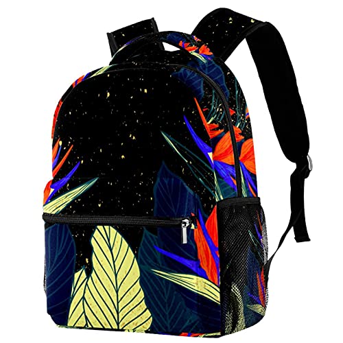 Sac d'école fleurs bleues durable avec grand volume multicolore 09