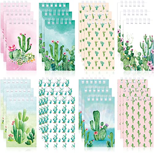 Blocs-notes à spirale mini cactus pour pochettes surprises