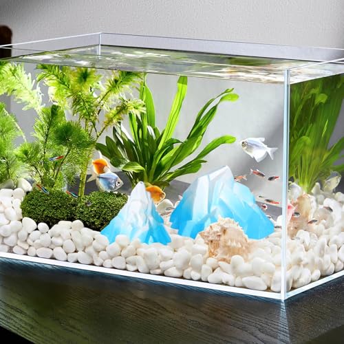 Image of Ipetboom Aquarium Floeberg Fish Tank Decoration Ice Mountains Landscape Decor Aquarium Ornament for Turtle Tanks Lifelike Landscape Decor for Fish Tank Home Display