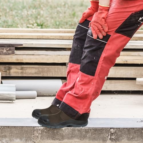 Men's Slip on Soft/Composite Toe Slip Resistant Waterproof Puncture-proof Work Boots2