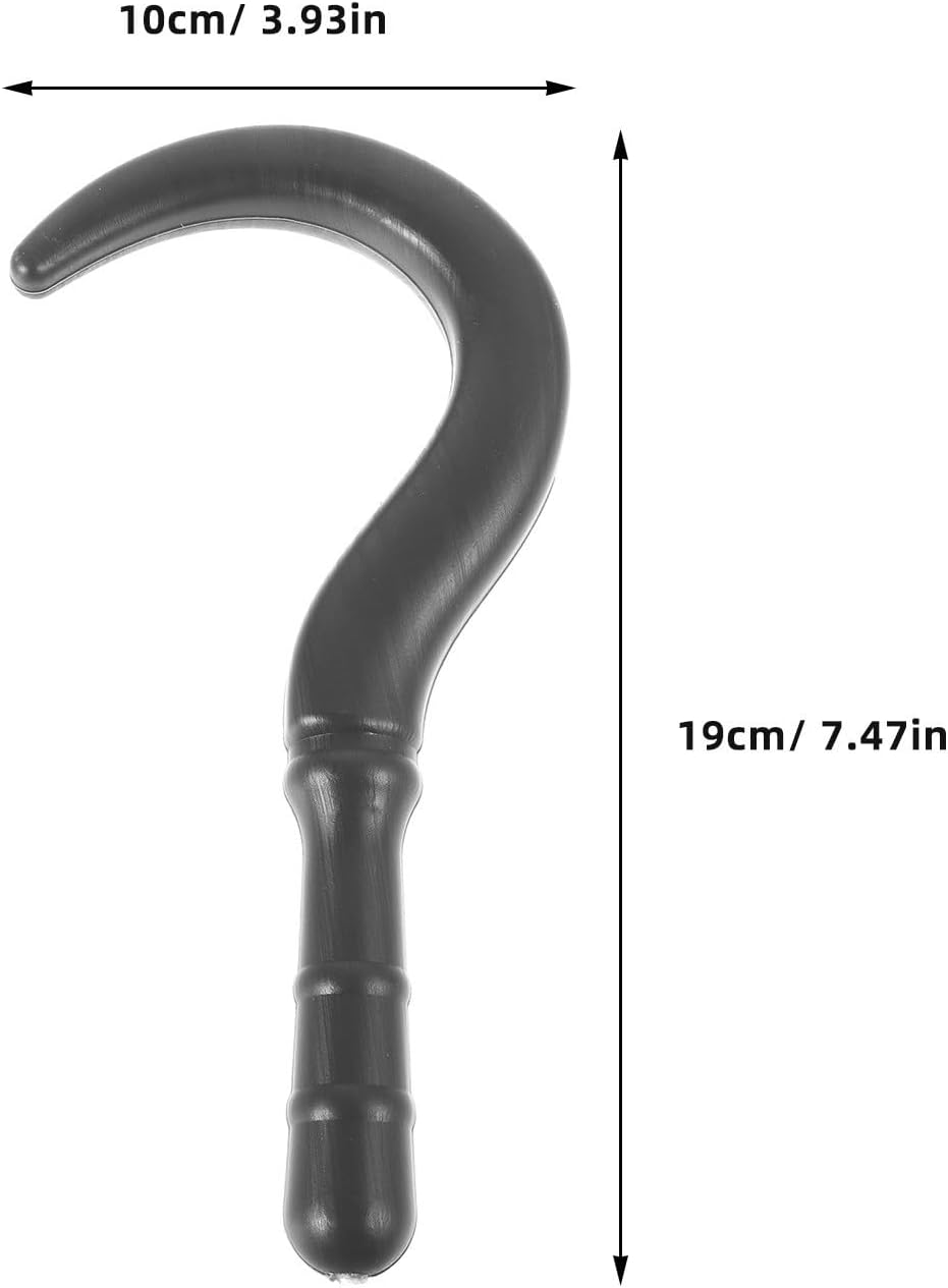 BESTYASH 4 Pcs Realistic Plastic Pirate Hook Handheld Prop for Adults Grey image 2