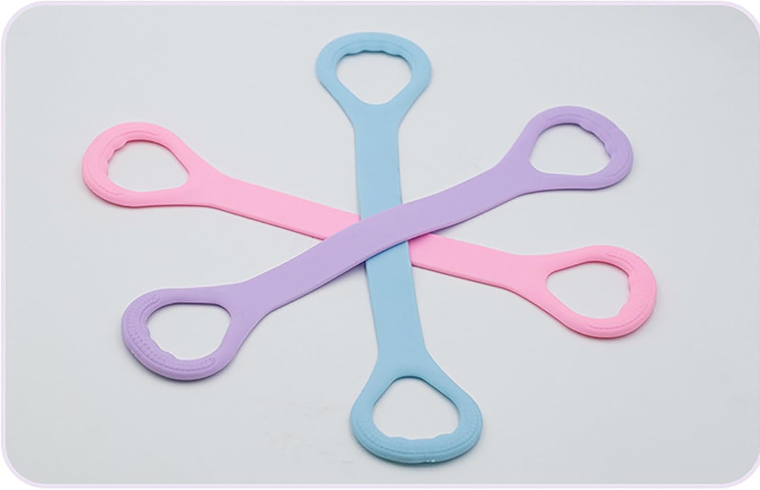 Figure 8 Fitness Resistance Band 3 Pcs, Elastic Rope Stretch Bands for Working Out, Foot, Leg, Arm, Back, Chest, Portable Home Office Training Exercise Stretcher for Yoga Pilates Physical Therapy - Image 9