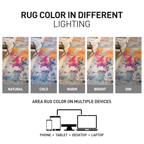 Image of Rugshop Sky Collection Modern Abstract Area Rug 7'10 inch x 10' Multi