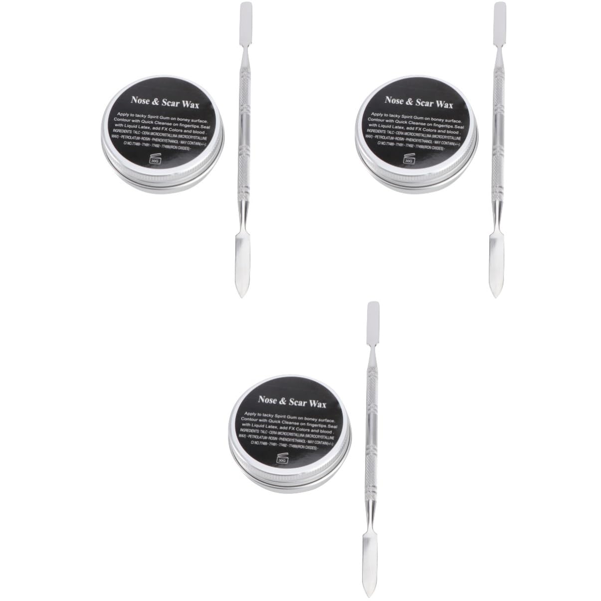 3 Piezas maquillaje de sangre escobilla de goma de mano costra de sangre halloween hallowen bolsas de maquillaje Bolso de Cosméticos modelado de cera para cicatrices cicatriz suite